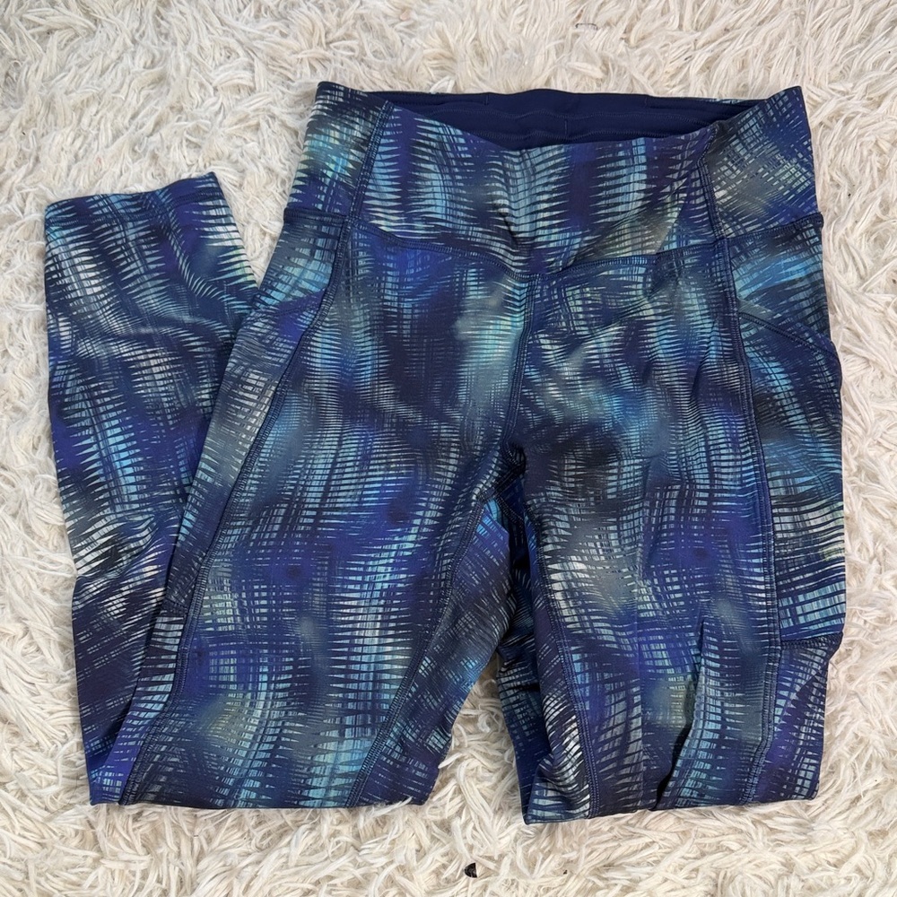 Lululemon Invigorate High-Rise Tight 25" *Foil Shapeshifter Flux Blue Multi